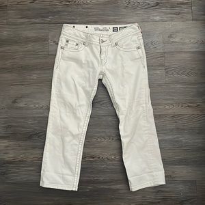 Miss Me White Capri Jeans Angel Wing Size 28